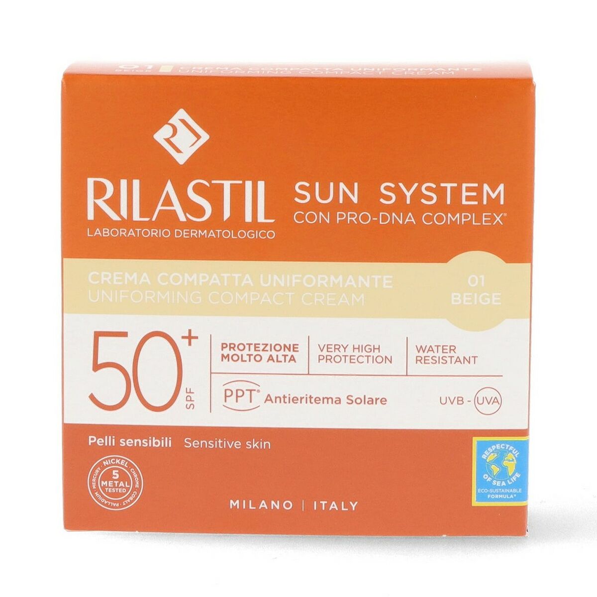 Компактная пудра для лица с эффектом загара Rilastil Sun System Бежевый 10 g-2