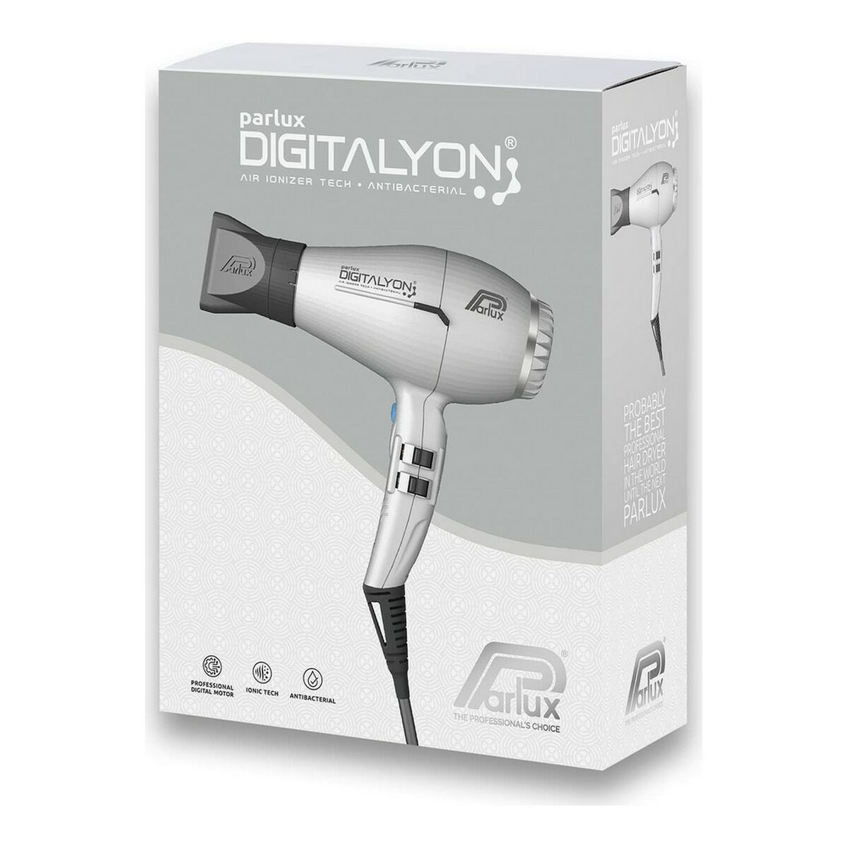 مجفف الشعر Parlux Digitalyon 2400 W الفضة الأيونية-2