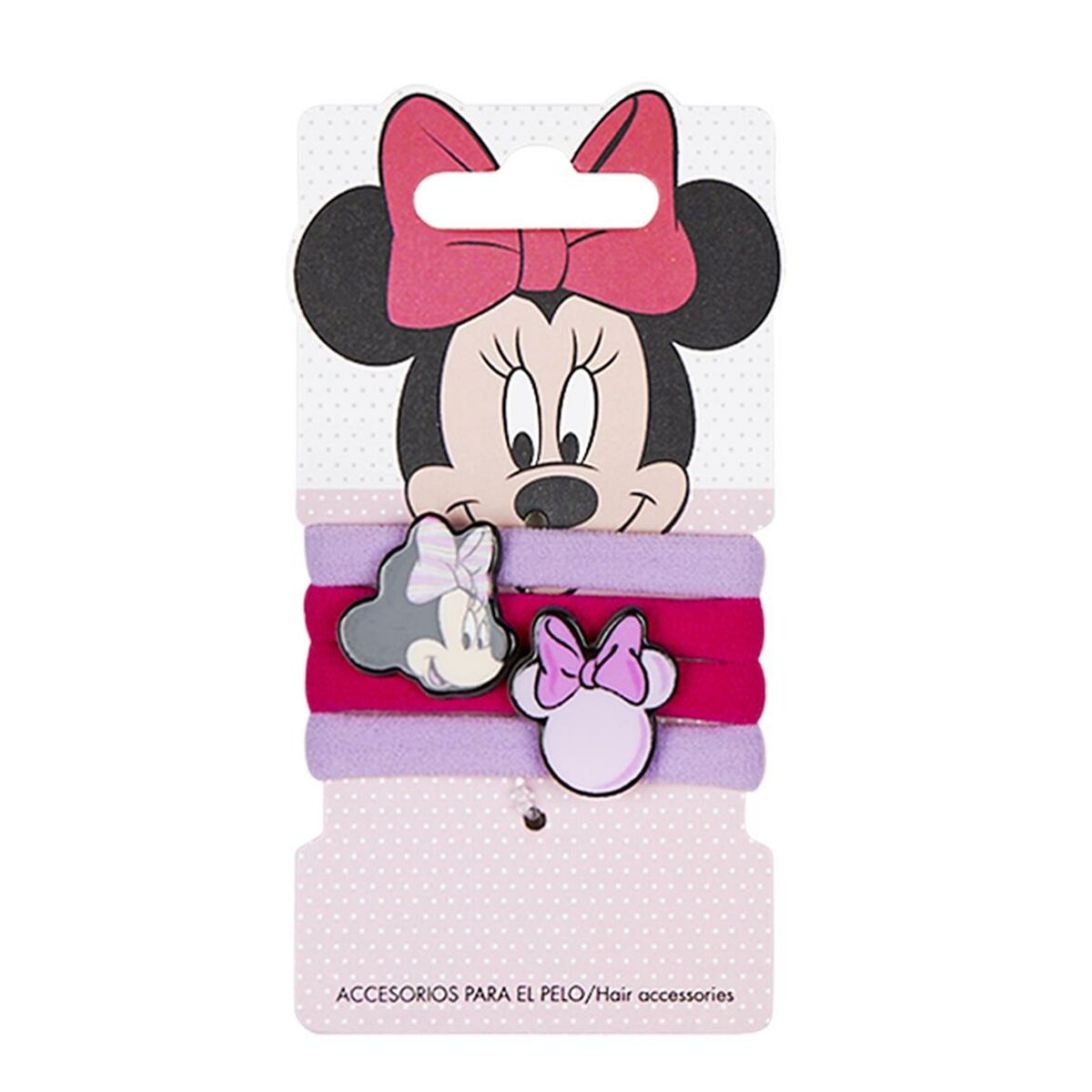 Elásticos de cabelo Minnie Mouse 4 Objetos Coloridos