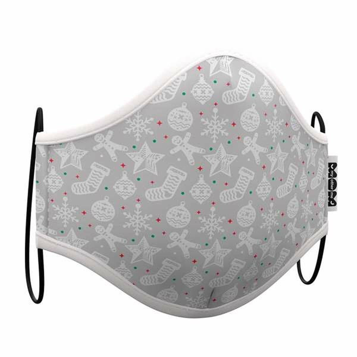 Maschera igienica riutilizzabile My Other Me Natale Grigio