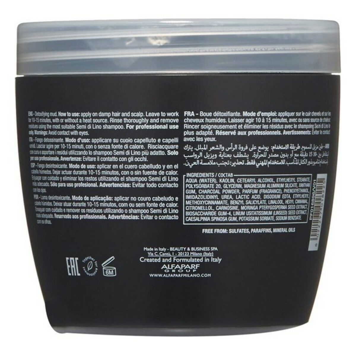 Maschera capillare Semi Di Lino Sullime Detoxifying Mud Alfaparf Milano Semi Di 500 ml (500 ml)-2
