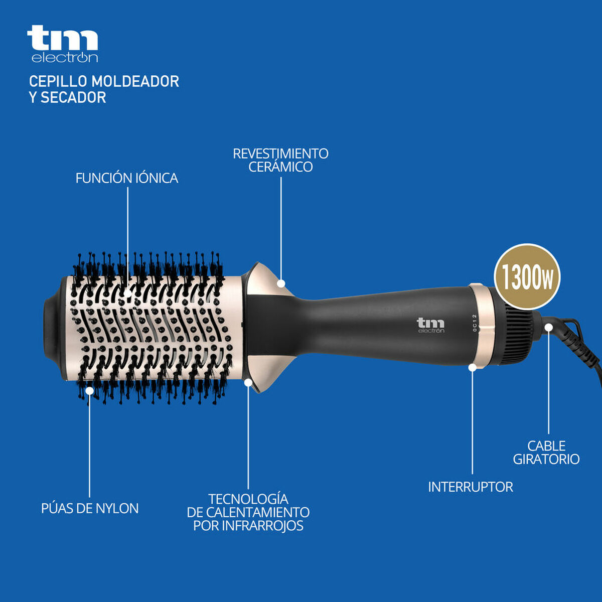 TM Electron 220-240V 50-60Hz Hair Brush-2