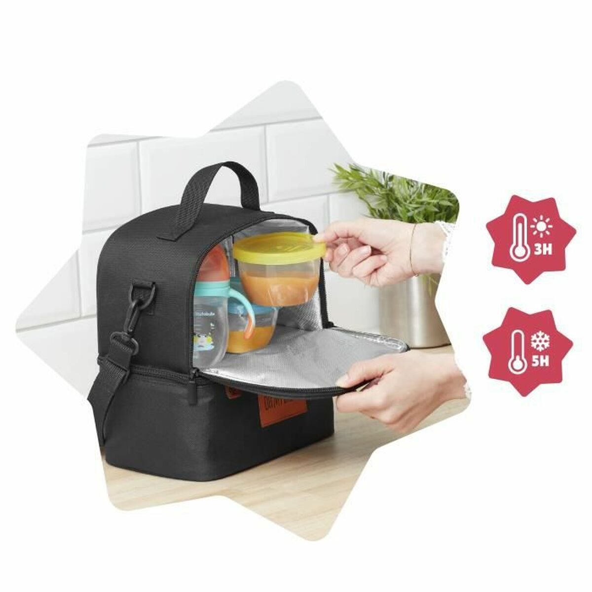 Термосумка Badabulle Pick & Go Чёрный-3