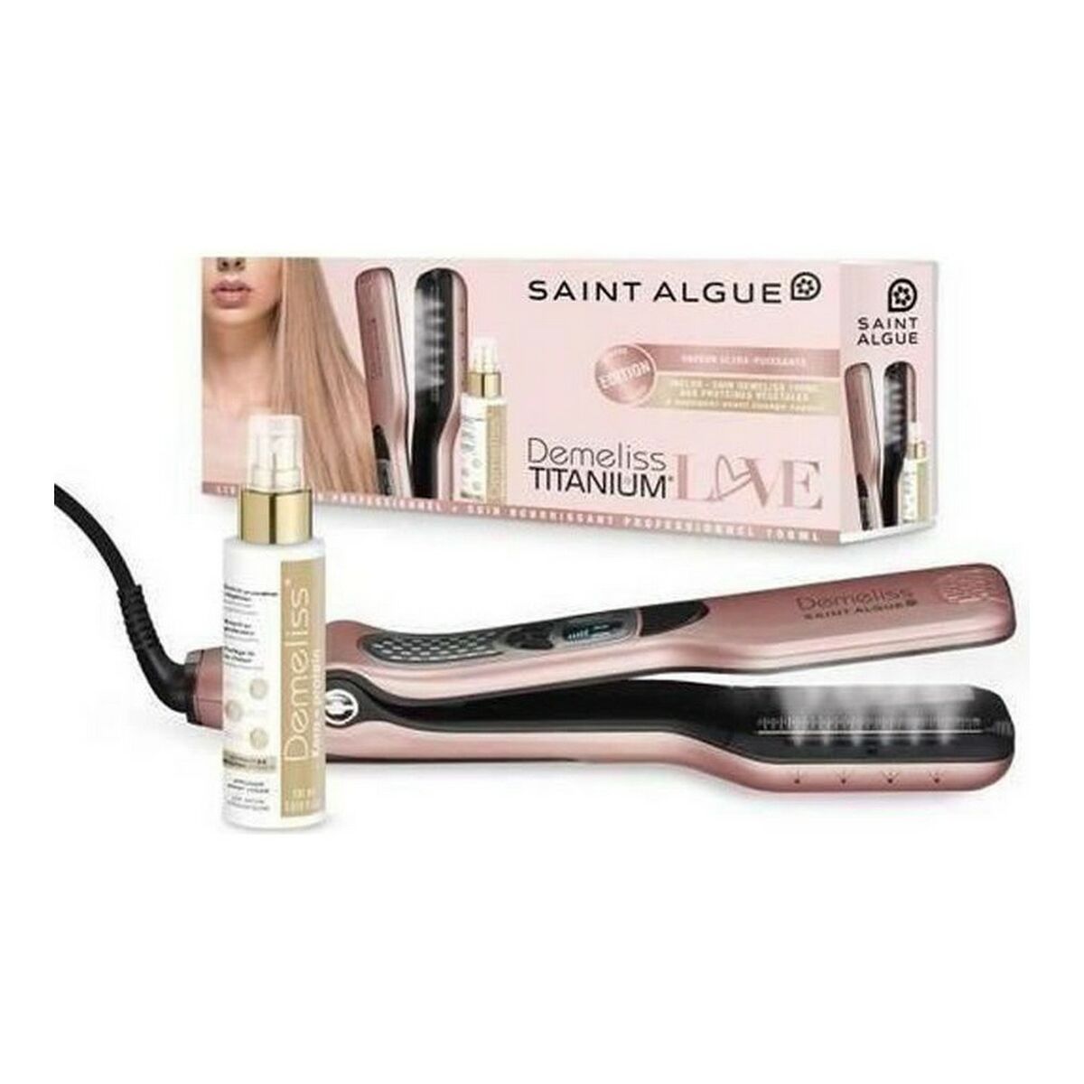 Щипцы для волос Saint-Algue Demeliss TITANIUM Love Edition 85 W Розовый-6