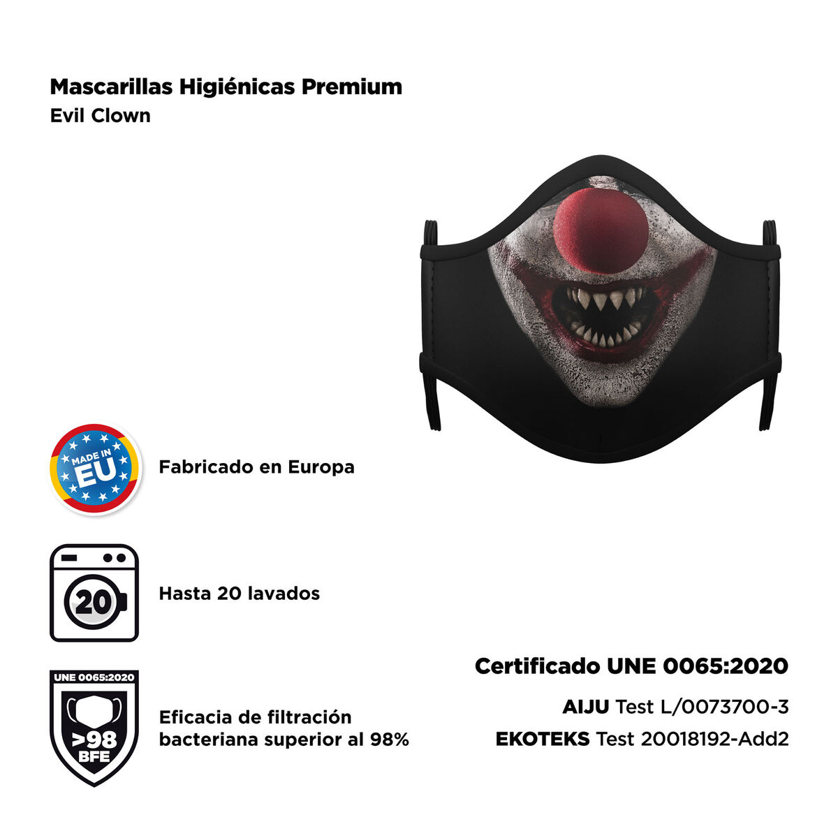 Гигиеническая маска My Other Me Паяц порочный-3