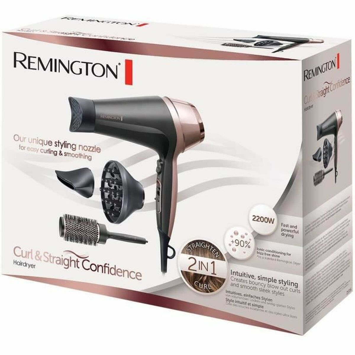 Фен Remington D5706 2200 W Чёрный Розовый Монохромный 2200 W (2 штук)-3