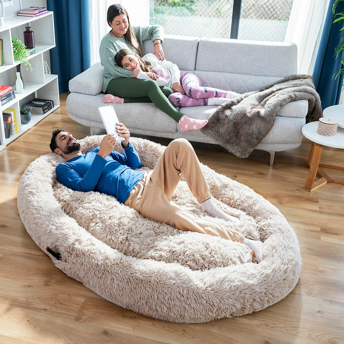 Лежанка для собак и людей | Human Dog Bed XXL InnovaGoods Beige-7