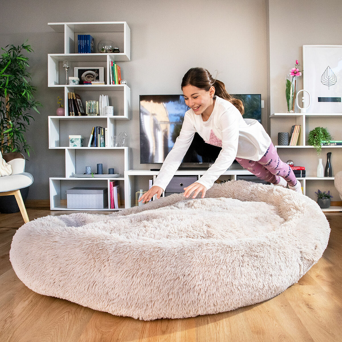 Лежанка для собак и людей | Human Dog Bed XXL InnovaGoods Beige-8