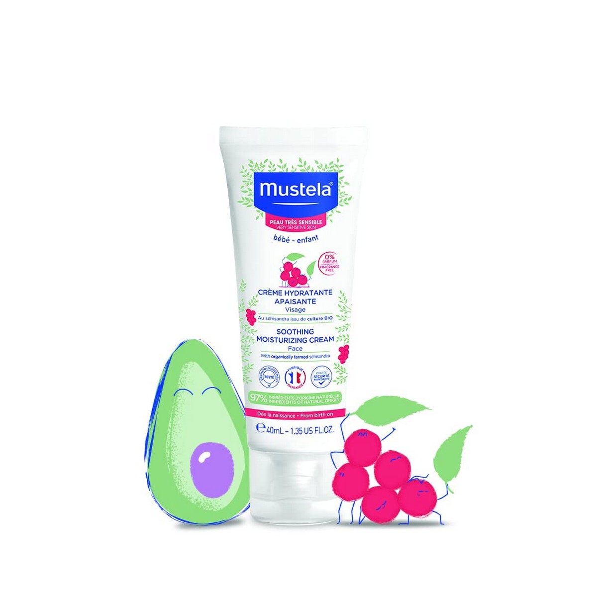 Увлажняющий крем для лица для малышей Mustela Niño 40 ml-2