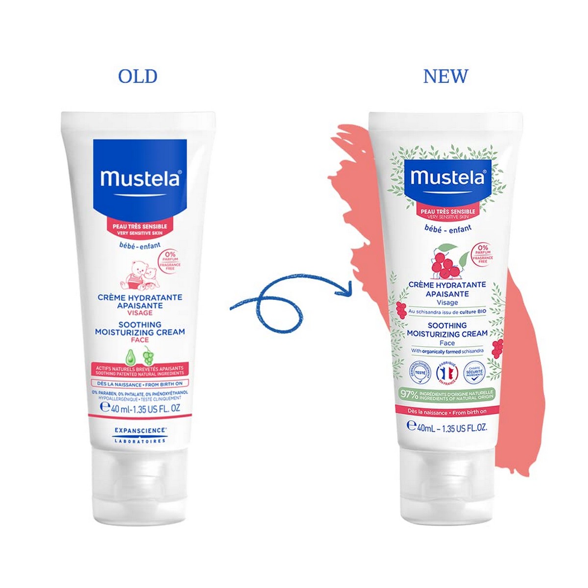 Увлажняющий крем для лица для малышей Mustela Niño 40 ml-3