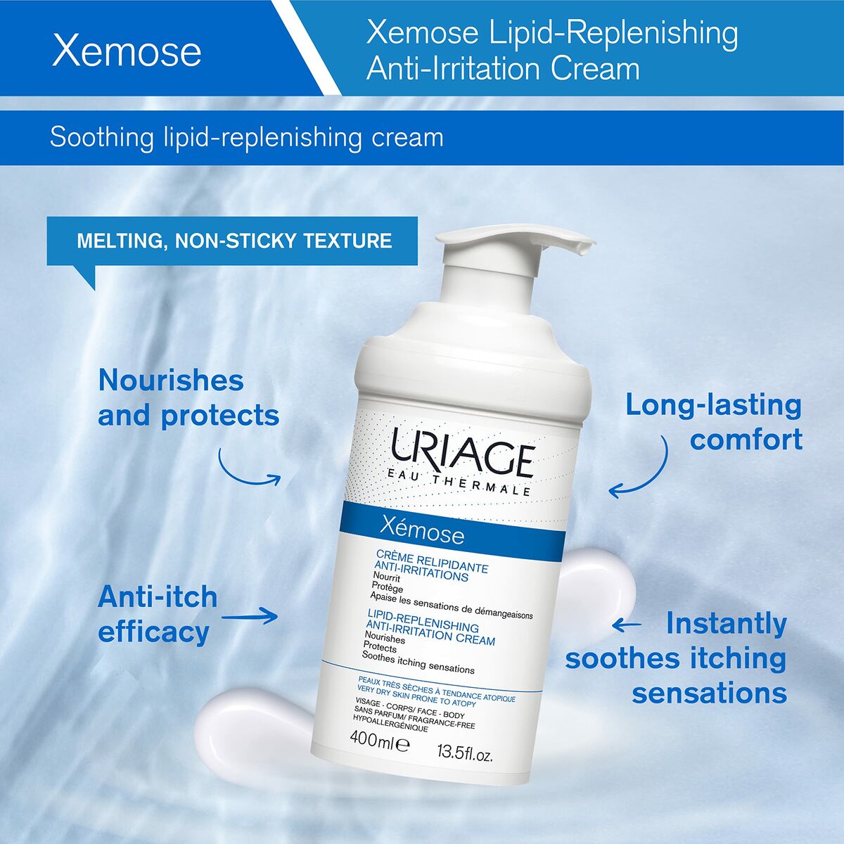 Körpercreme Uriage Xémose 400 ml-2