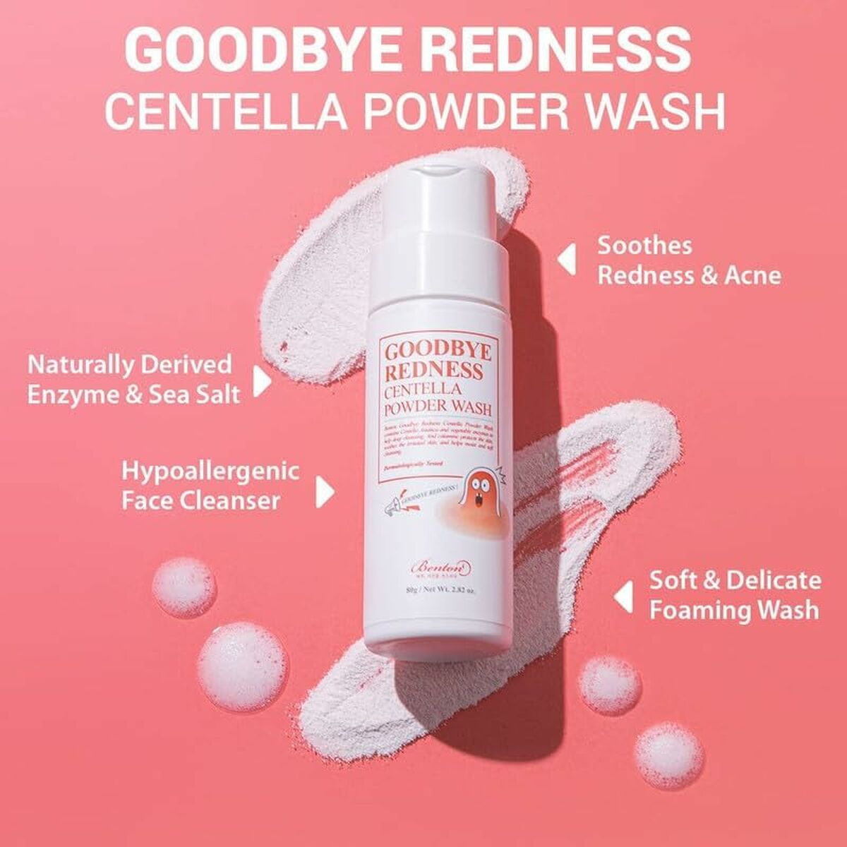 Очищающее средство для лица Benton Goodbye Redness Centella 80 g порошкообразный-3