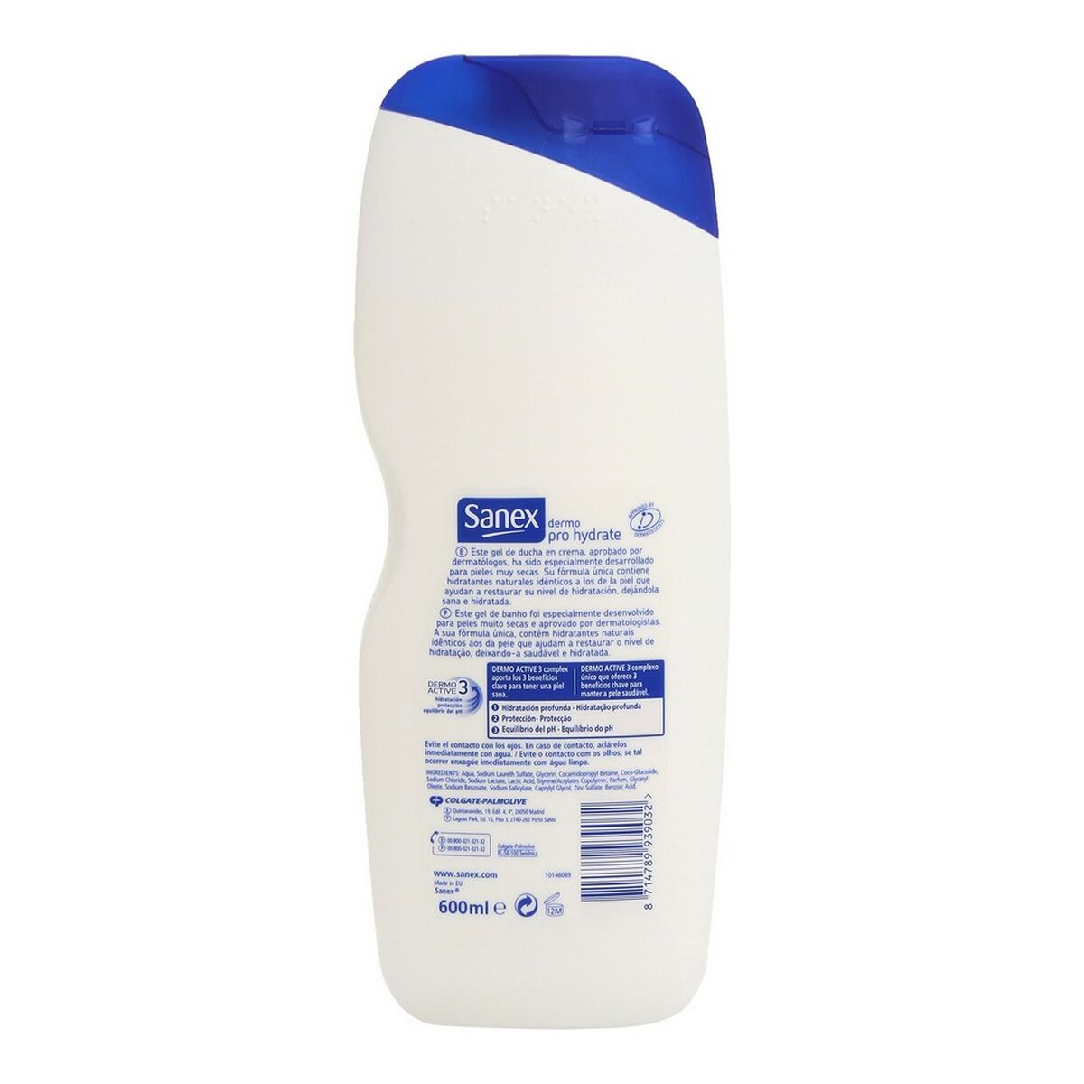 Gel para chuveiro hidratante Sanex 600 ml-3