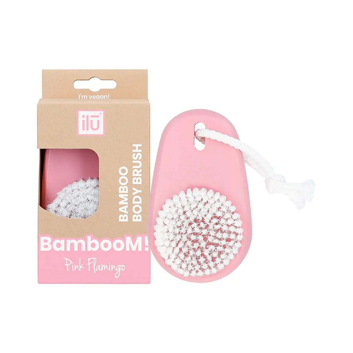 Отшелушивающая и очищающая щетка для лица Ilū BambooM! Розовый-2
