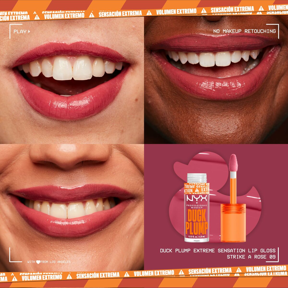 Lampo per labbra NYX Duck Plump Strike a rose 6,8 ml-4