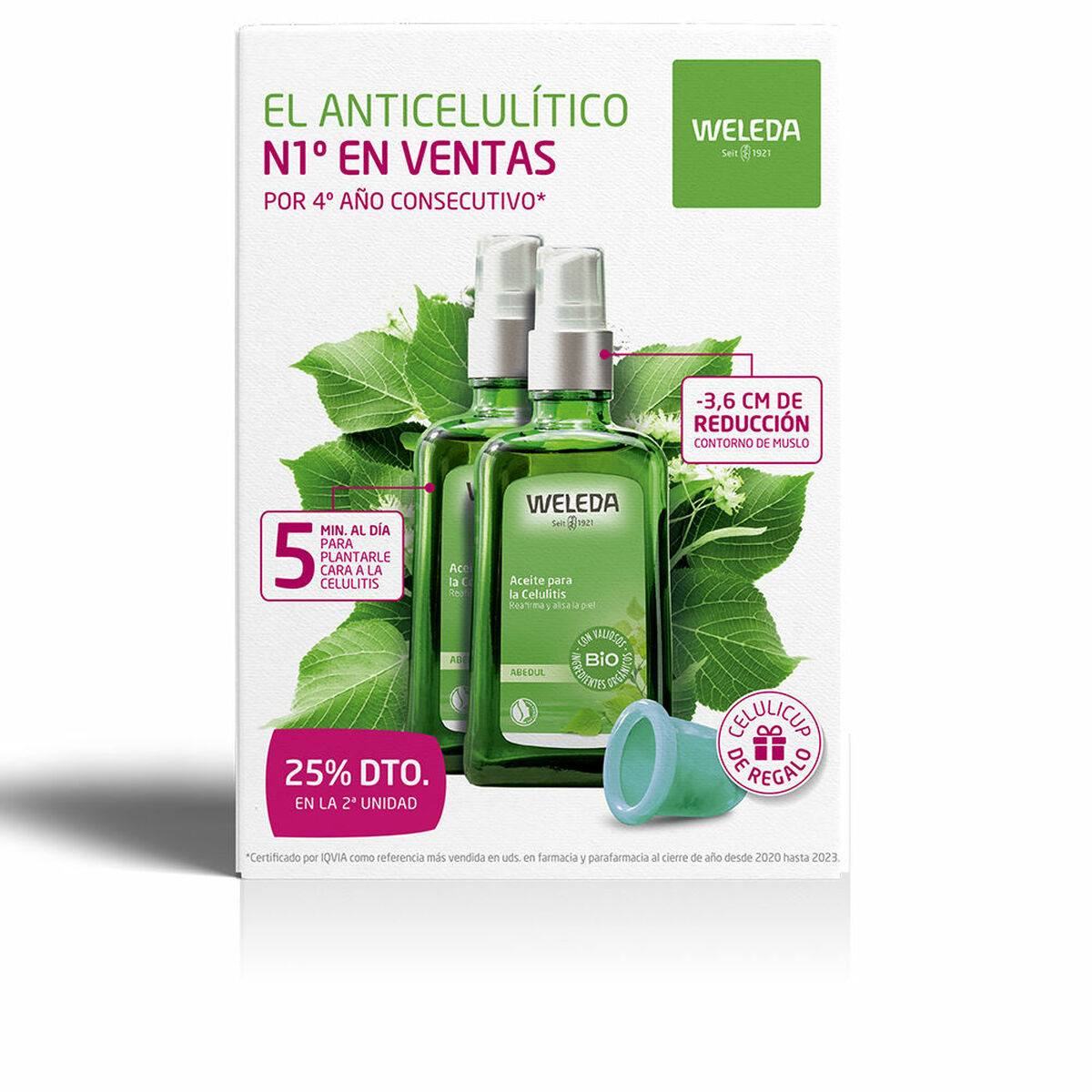 Olio anti-cellulite per corpo Weleda Abedul 100 ml x 2-2