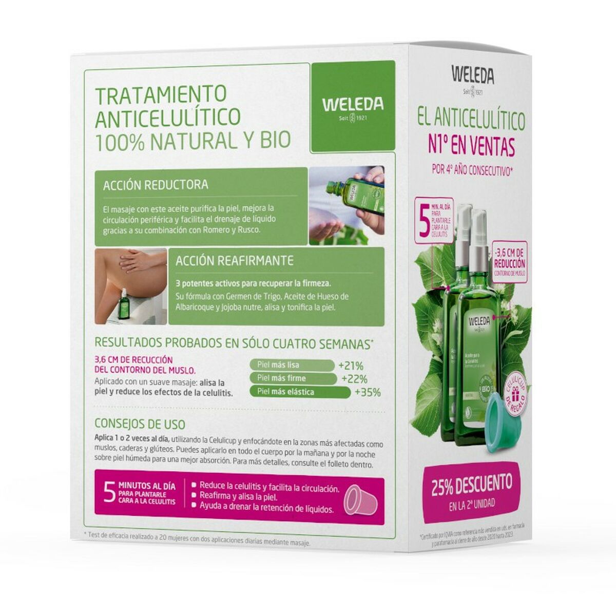 Olio anti-cellulite per corpo Weleda Abedul 100 ml x 2-3