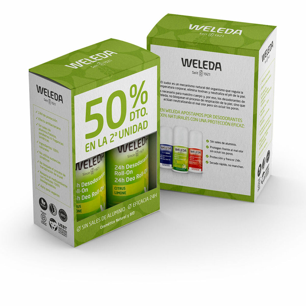 Шариковый дезодорант Weleda Ctrus 2 x 50 ml-2