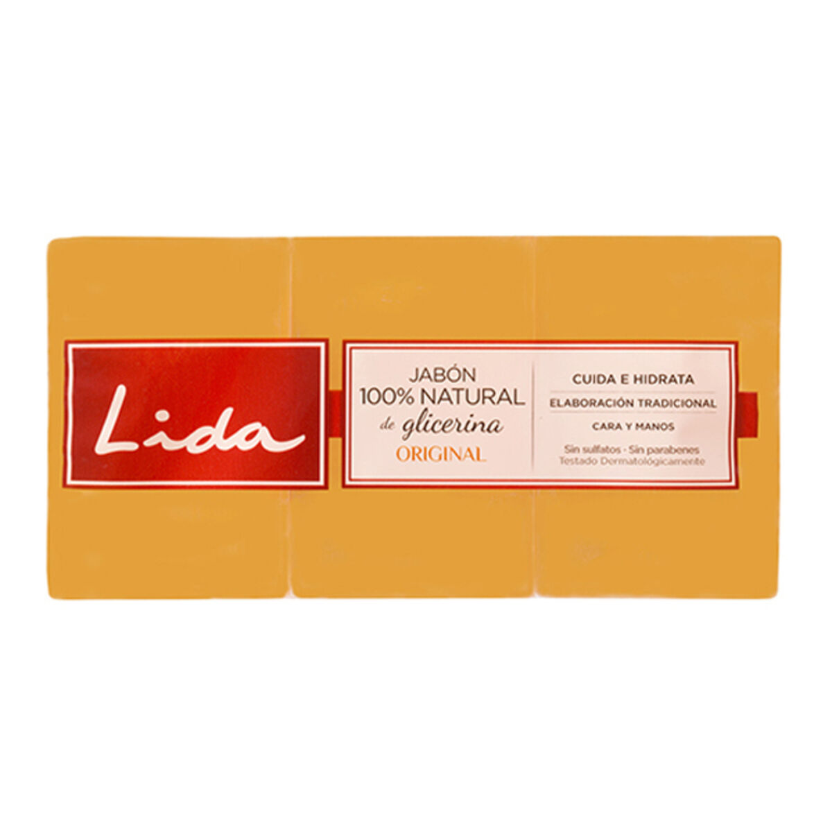 Pavé de savon avec glycérine Lida naturelle (3 pcs)