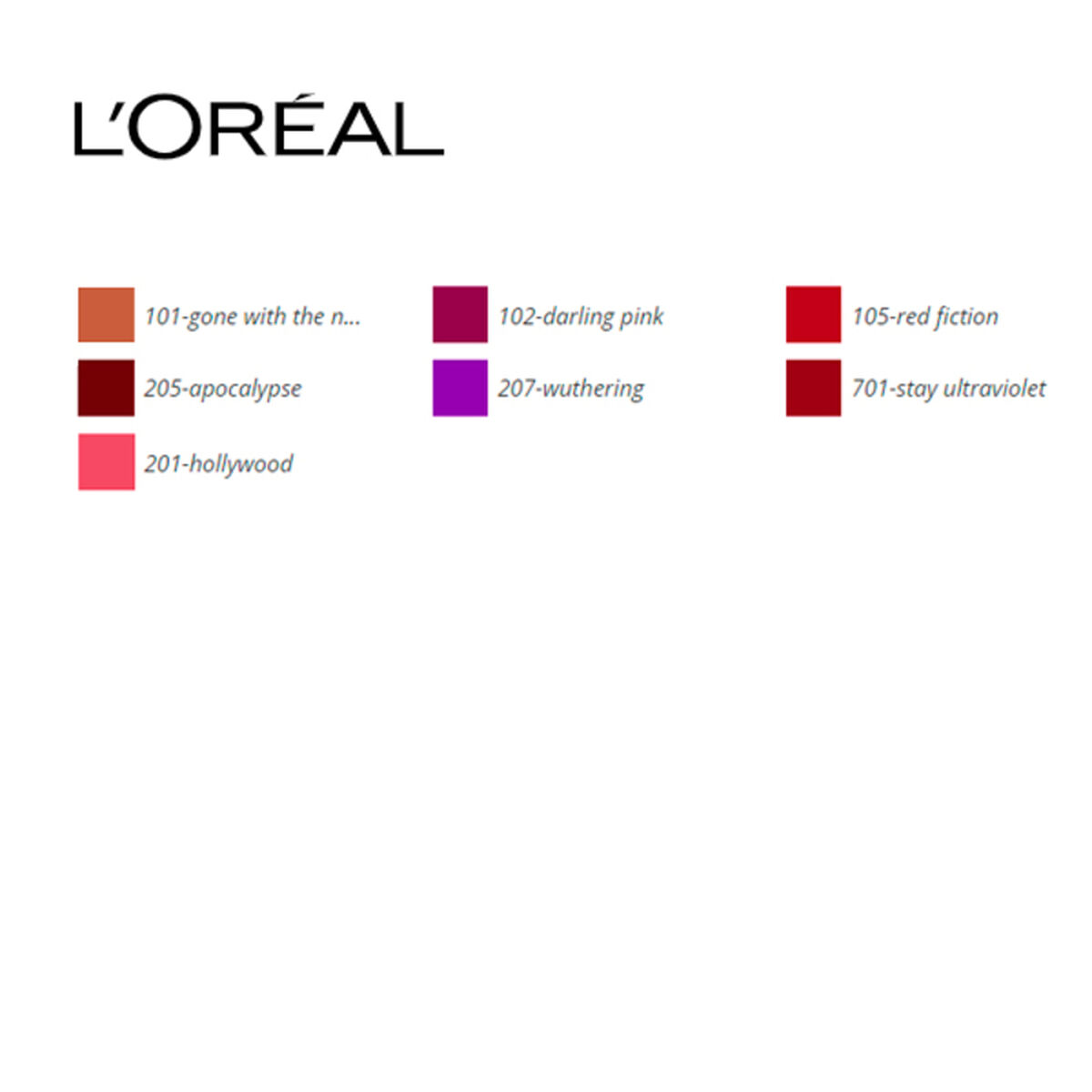 L'Oreal غیر قابل انعطاف را تشکیل می دهند 1 گرم خط لب-7