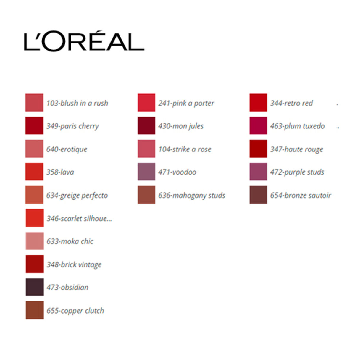 رنگ ریش L'Oreal را تشکیل می دهند رژ لب (4. 8 گرم) 3. 6 گرم-8