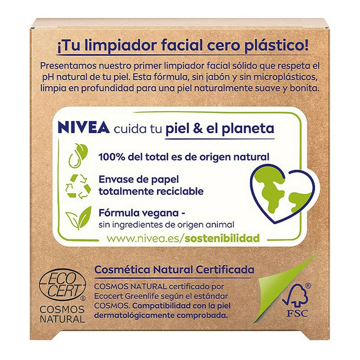 Очищающий гель для лица Naturally Clean Nivea 94491 твердый эксфолиант Активированный уголь 75 g-2