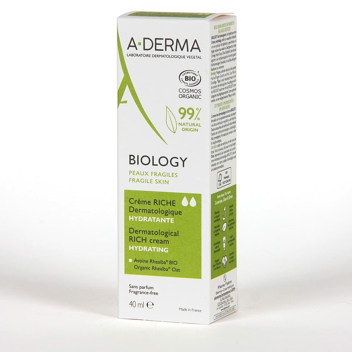 Увлажняющий крем для лица A-Derma Biology (40 ml)-2