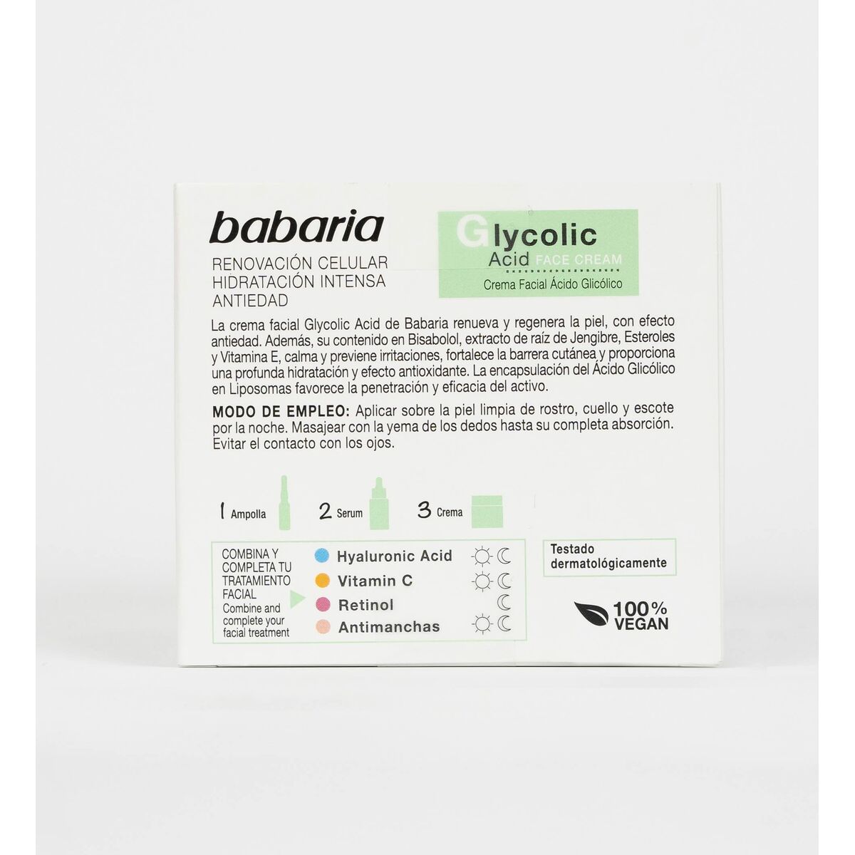 Crema rigenerante Babaria Glycolic Acid glicolico 50 ml-3