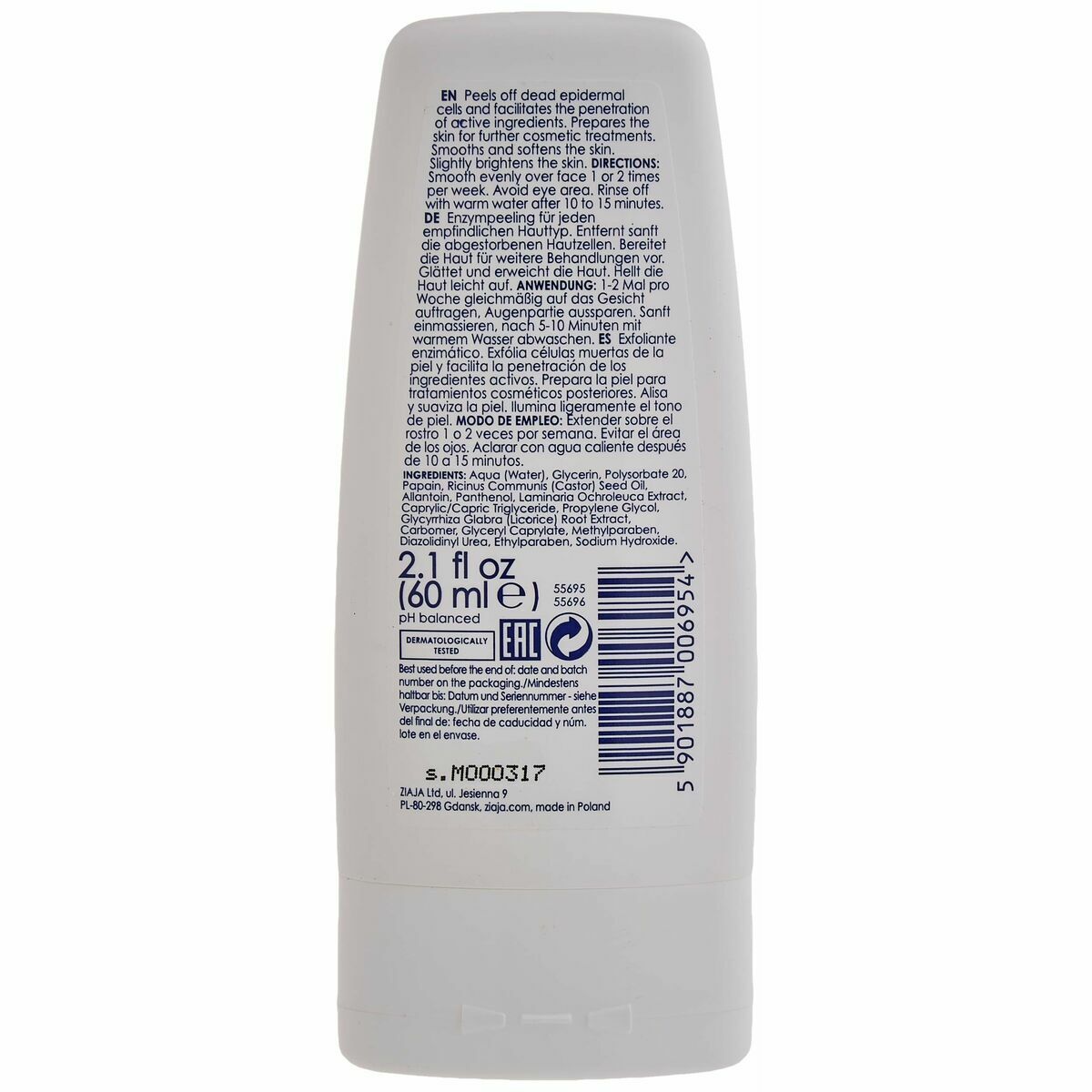 Отшелушивающее средство для лица Ziaja Sensitive 60 ml-2