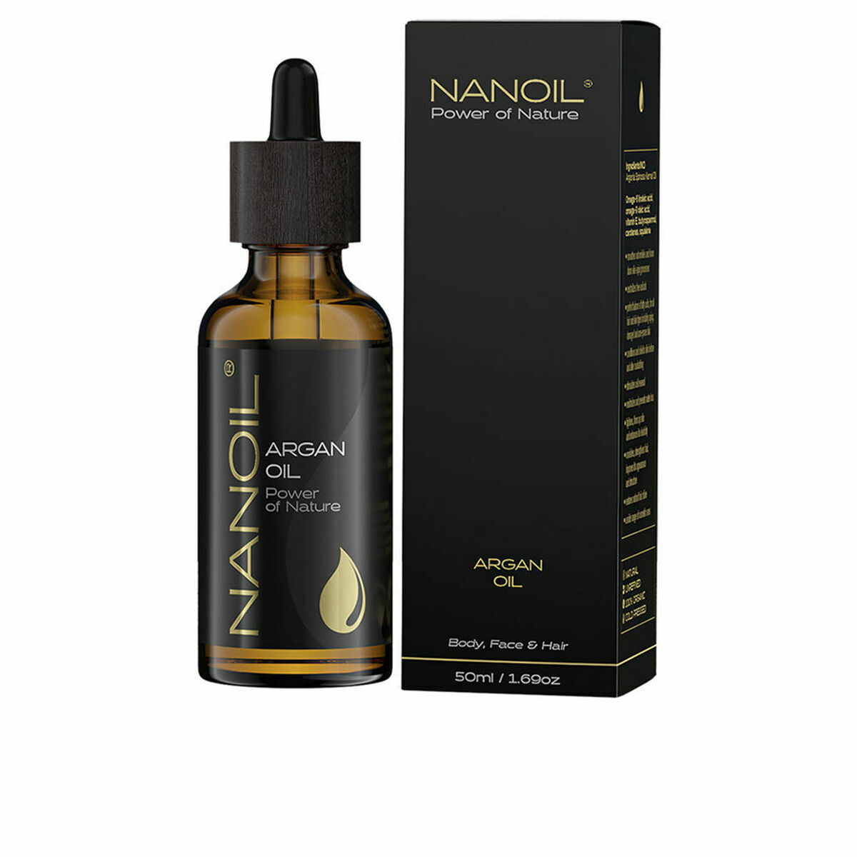 Nanoil Power Of Nature бетіне арналған май Арған майы 50 ml