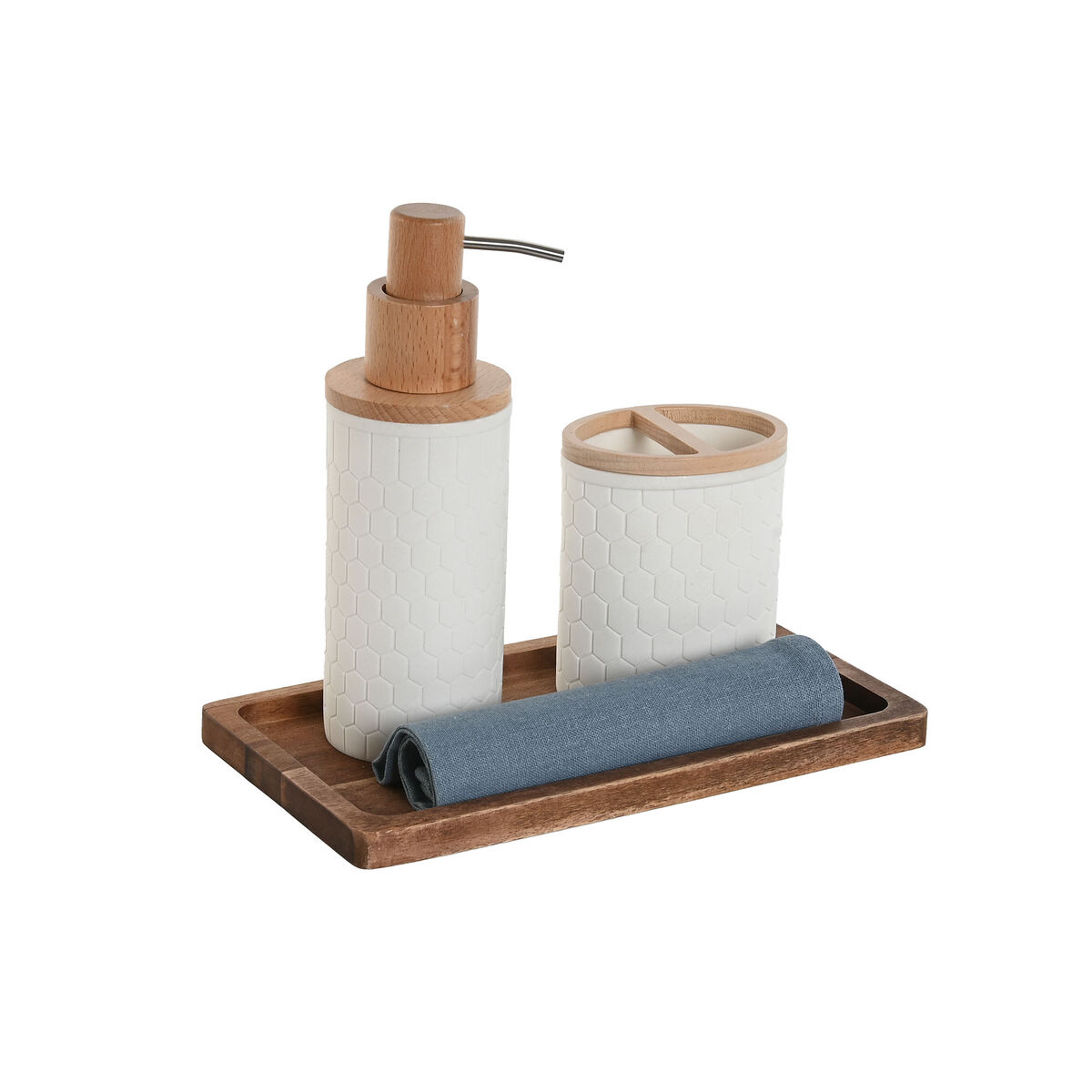 Vassoio Home ESPRIT Legno naturale acacia 25,5 x 14 x 2 cm-3