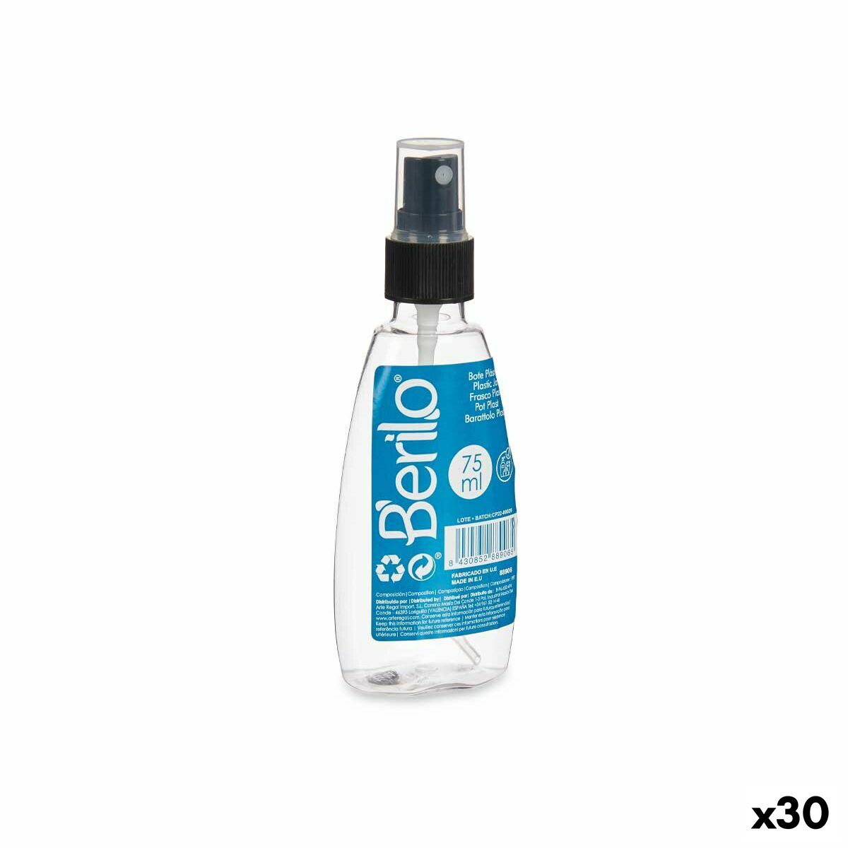 Пульверизатор Чёрный Прозрачный Пластик (75 ml) (30 штук)-2