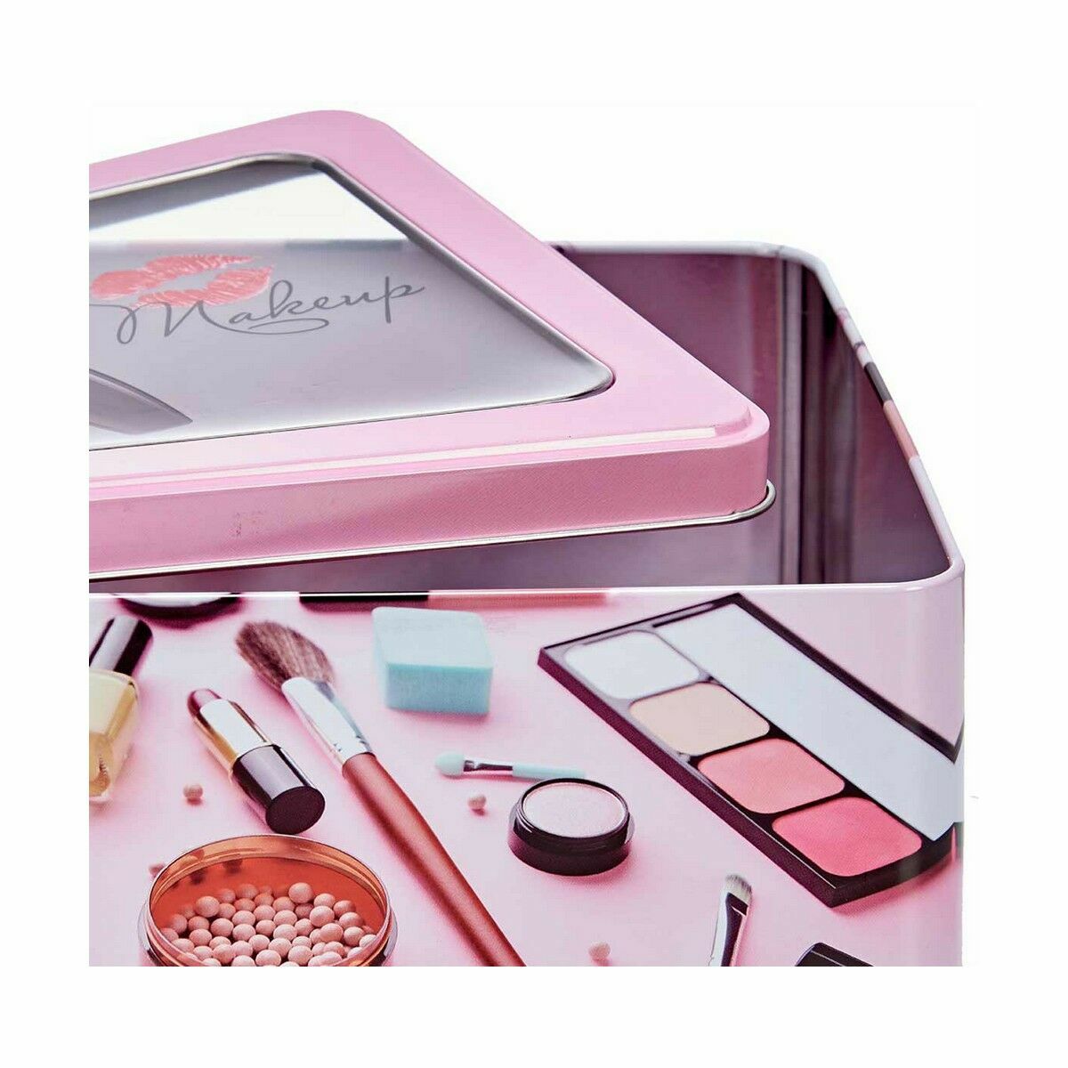 Contenitore per il trucco dello stagno rosa 18 x 8,5 x 18 cm (18 pezzi)-3