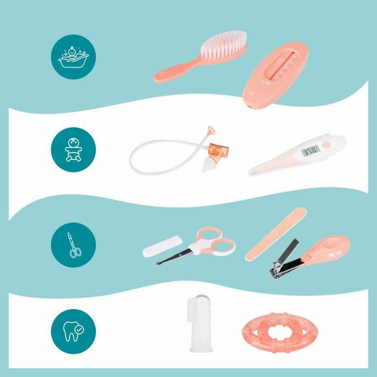 Гігієнічний набір Babymoov Сірий Рожевий-4