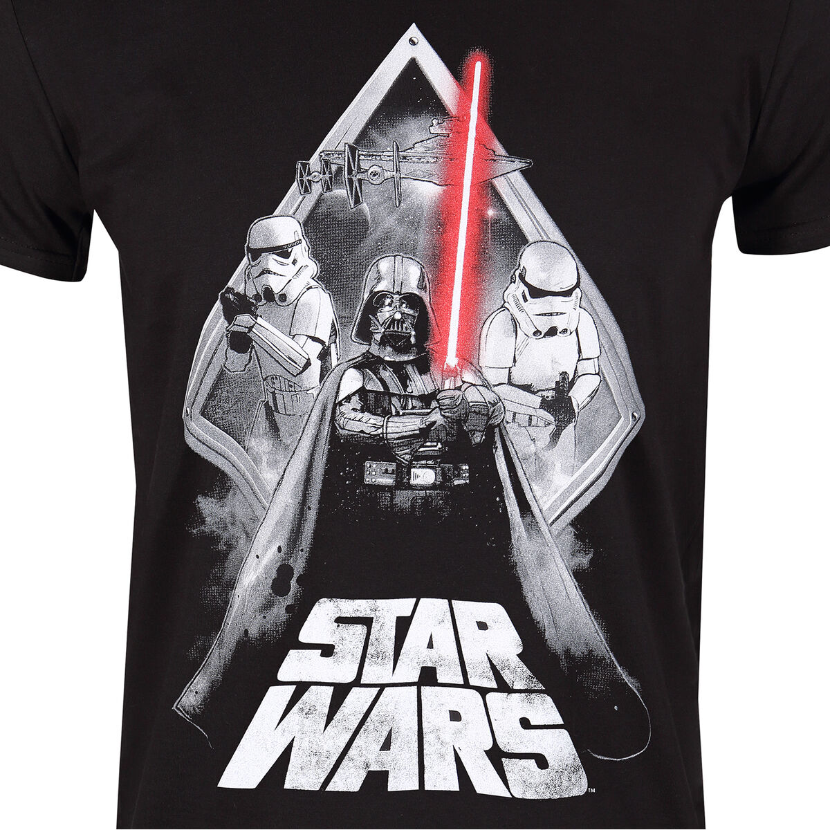 Футболка с коротким рукавом Star Wars Galaxy Portal Чёрный Унисекс-2