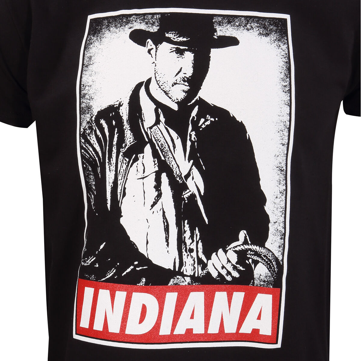Футболка с коротким рукавом Indiana Jones Indy Чёрный Унисекс-2