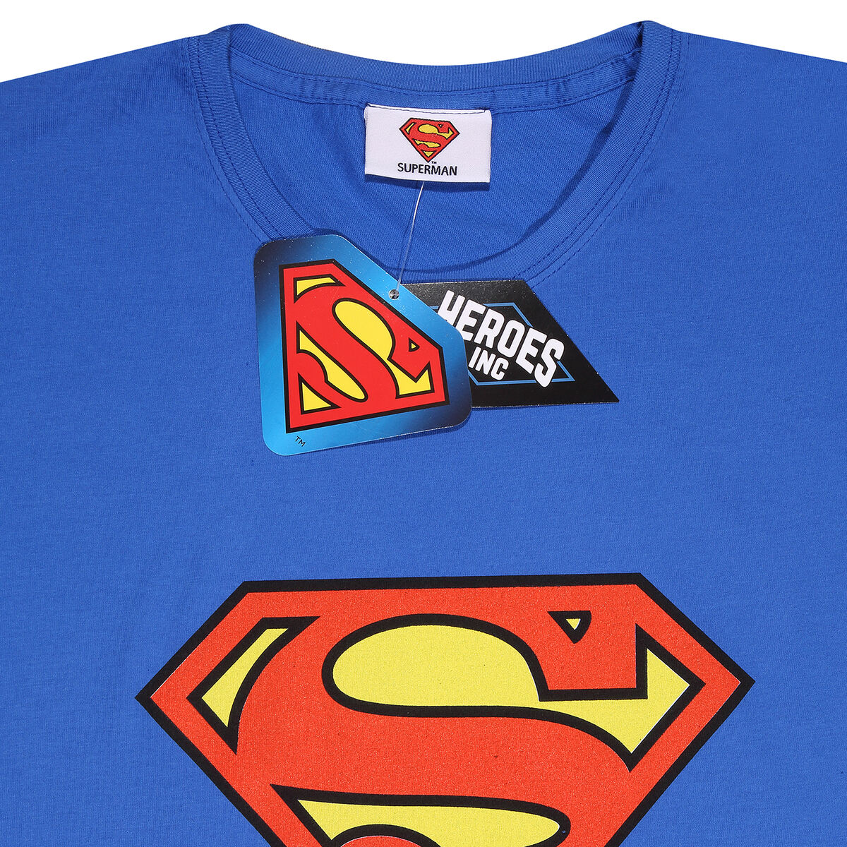 Футболка с коротким рукавом Superman Logo Синий Унисекс-2