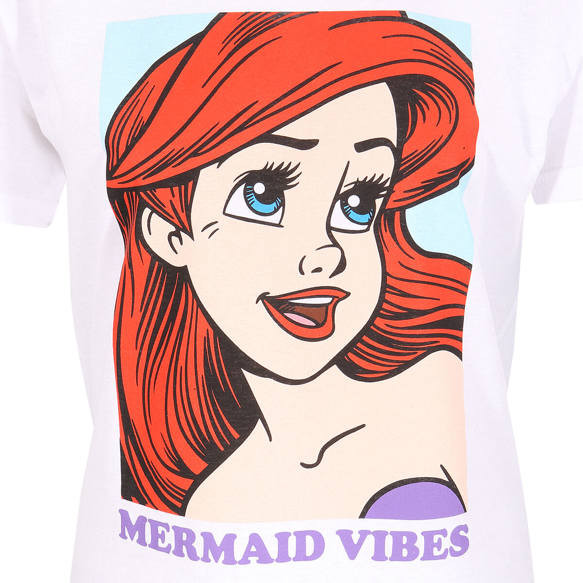 Футболка с коротким рукавом The Little Mermaid Mermaid Vibes Белый Унисекс-2