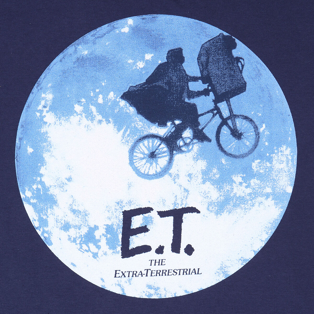 Футболка с коротким рукавом E.T. Moon Silhouette Синий Унисекс-2
