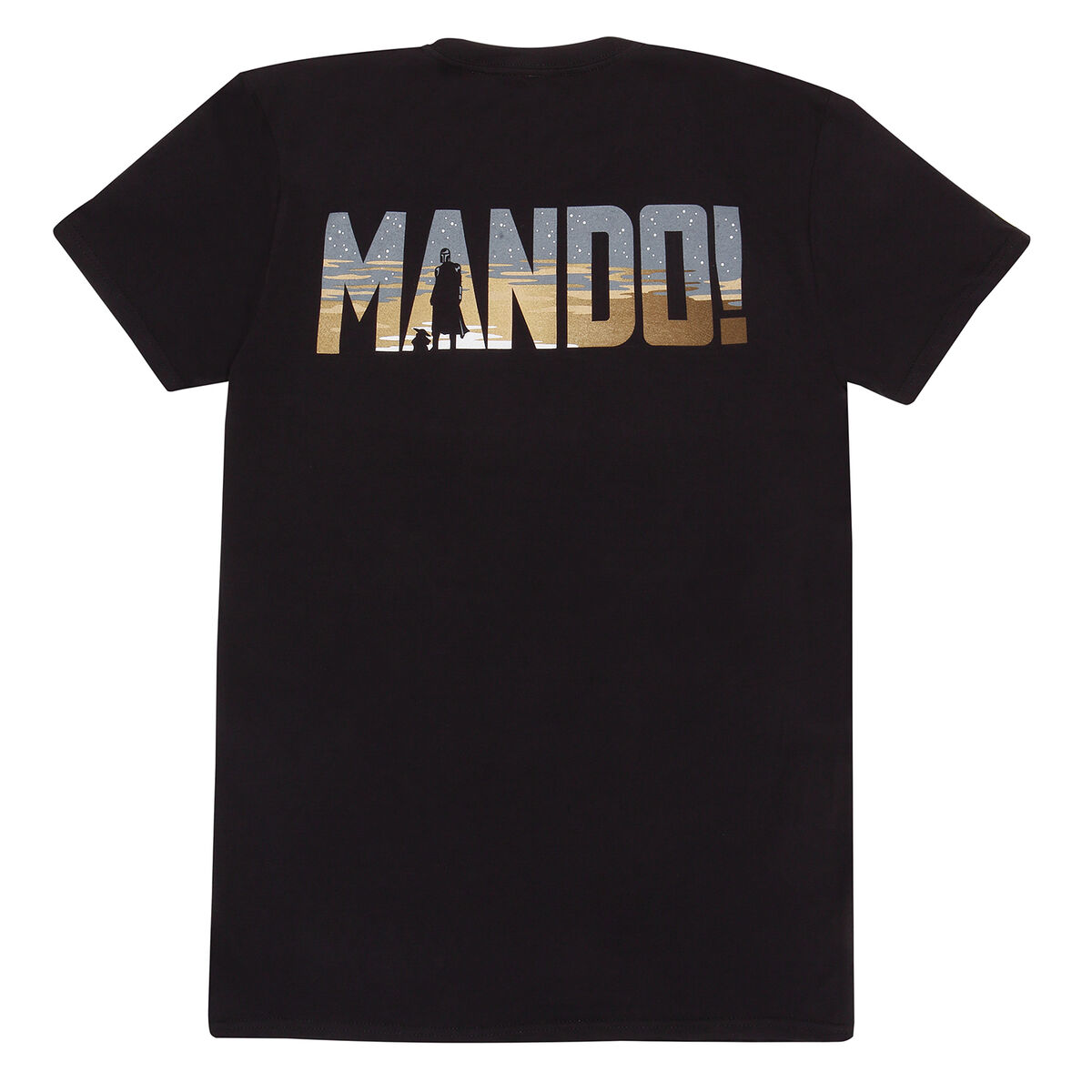 T-shirt à manches courtes The Mandalorian Row of Helmets Black Unisex-2