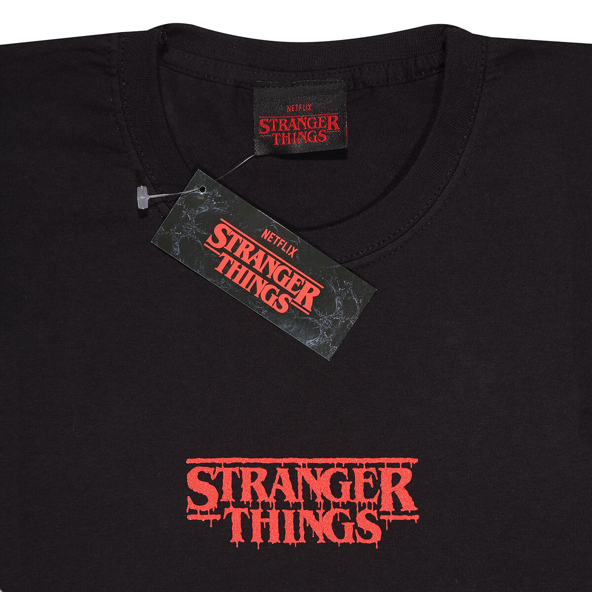 T-shirt à manches courtes Stranger Things Demogorgon Upside Down Black Unisex-2