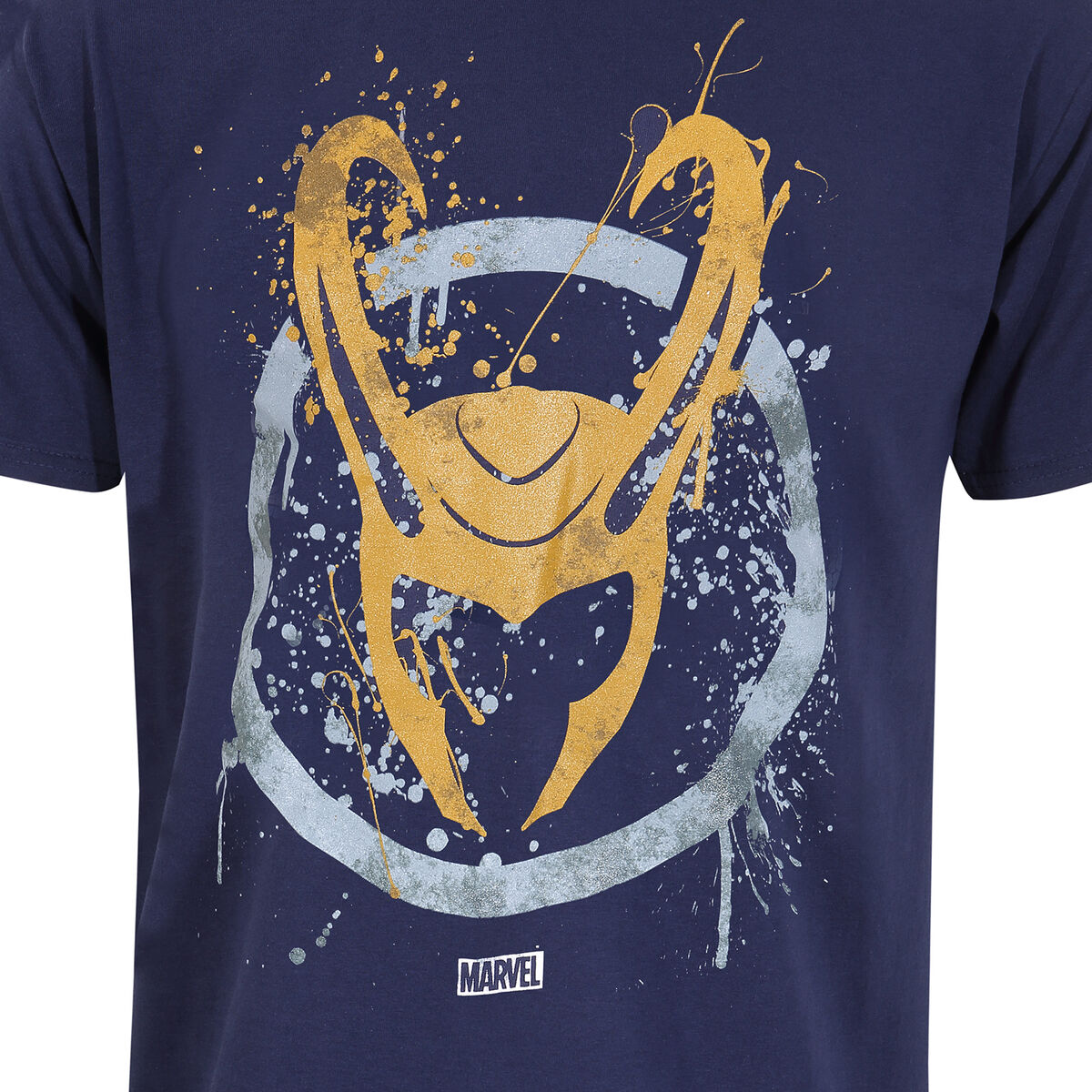 Футболка с коротким рукавом Marvel Splatter Logo Синий Унисекс-2