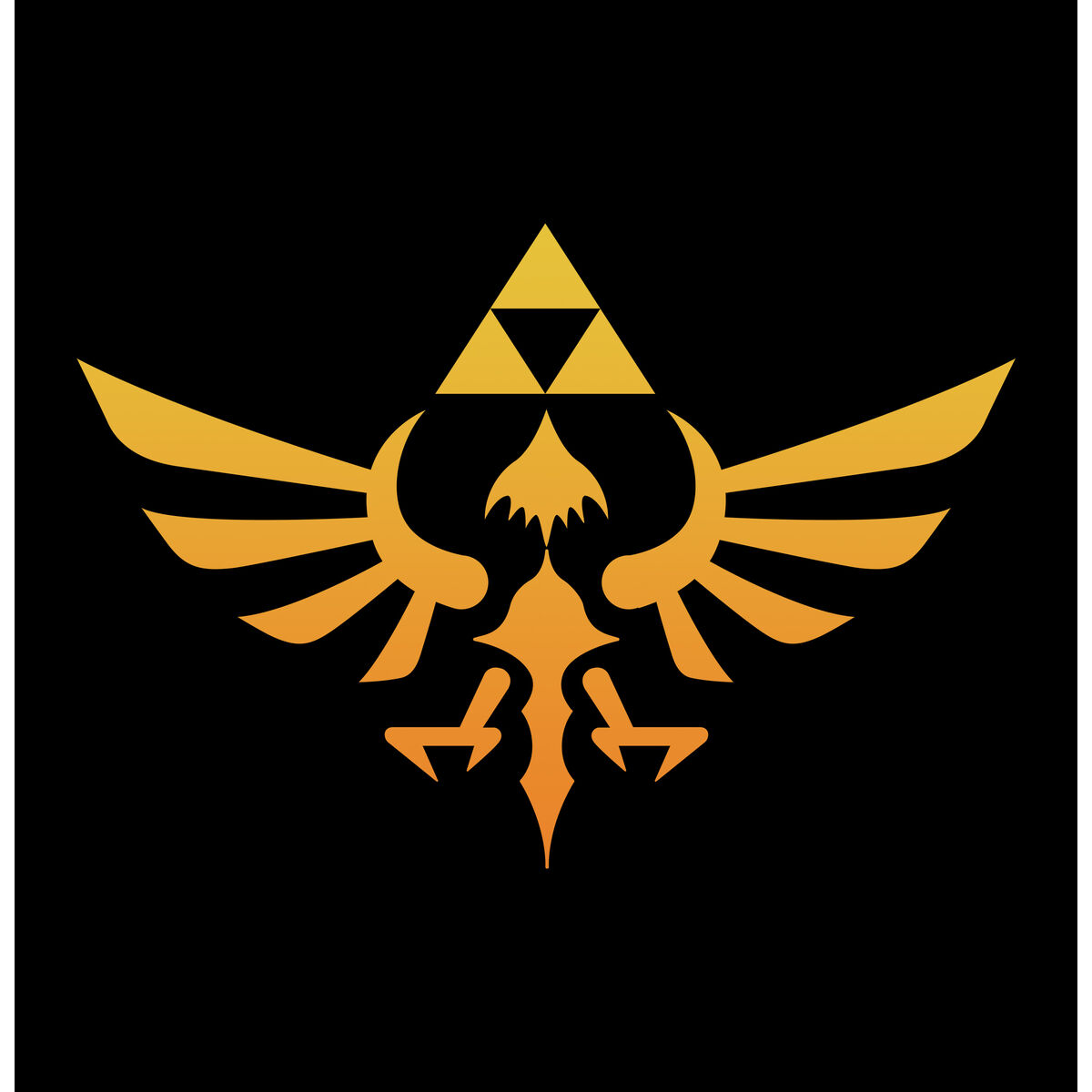 Футболка с коротким рукавом The Legend of Zelda Hyrule Logo Чёрный Унисекс-2