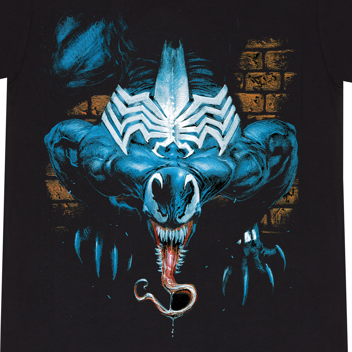 T-shirt à manches courtes Marvel Wall Lurker Black Unisexe-2