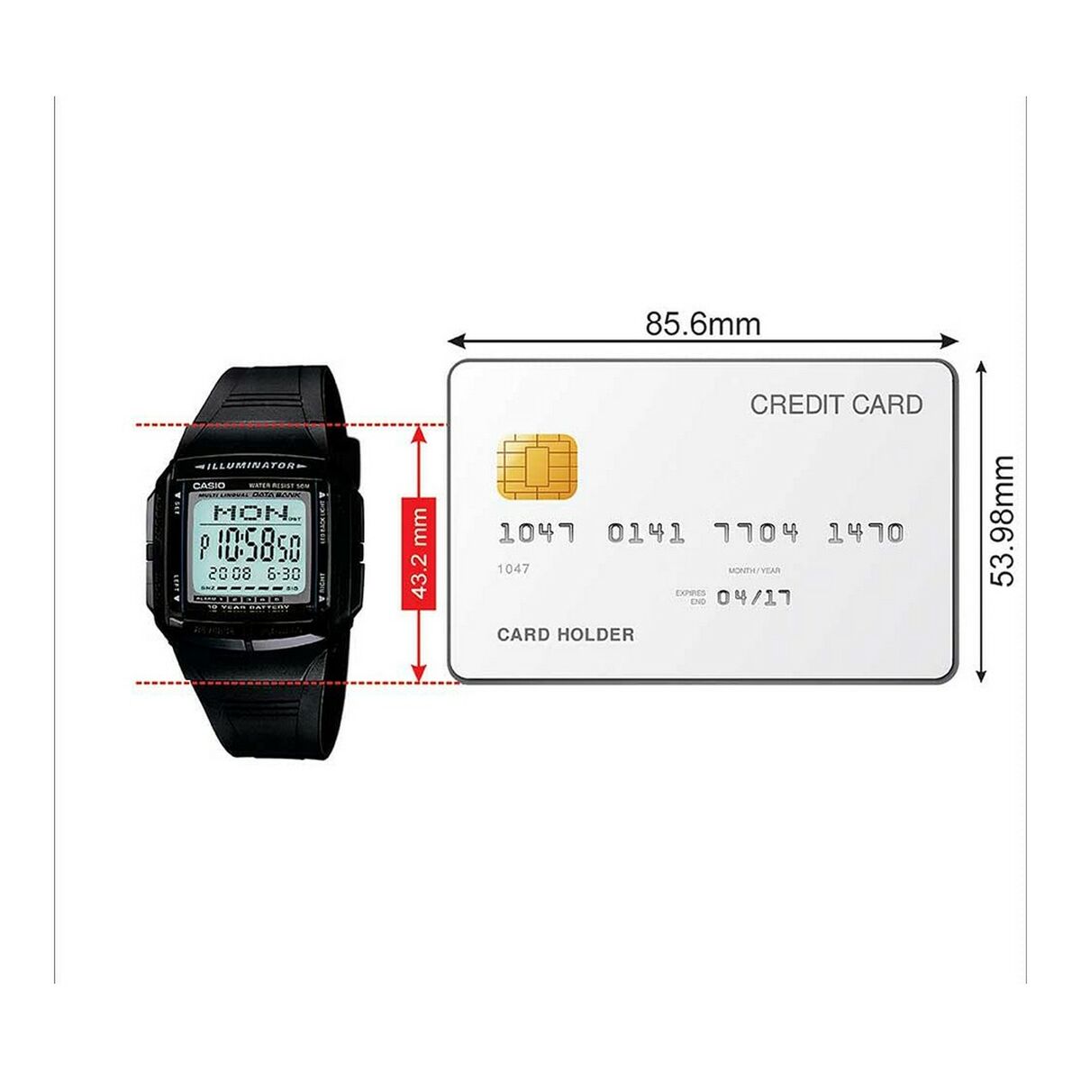 Casio DB-36-1AV Unisex-Uhr (Ø 37 mm)-4