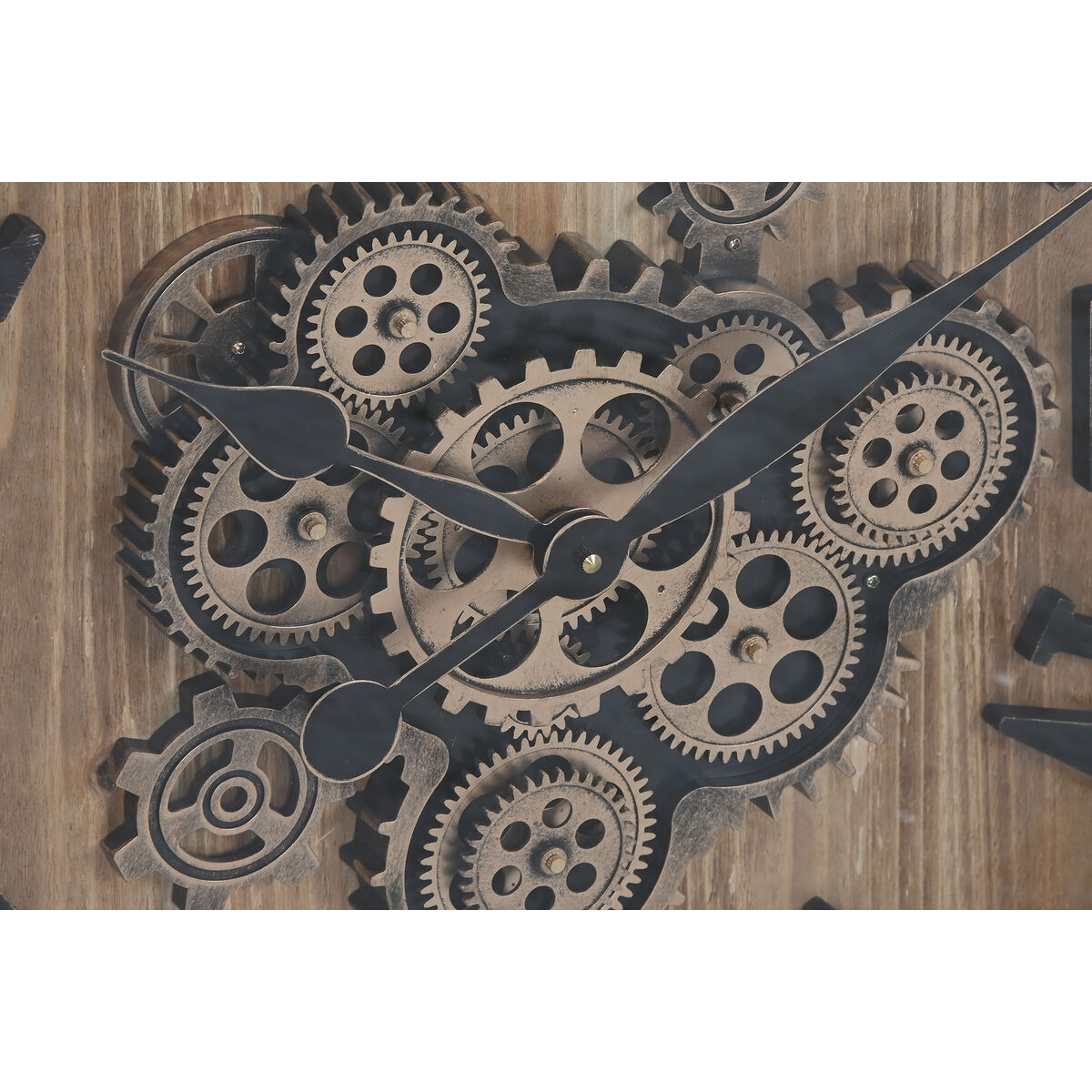 Настенное часы Home ESPRIT Позолоченный Натуральный Стеклянный Железо Деревянный MDF 72 x 10 x 72 cm-3