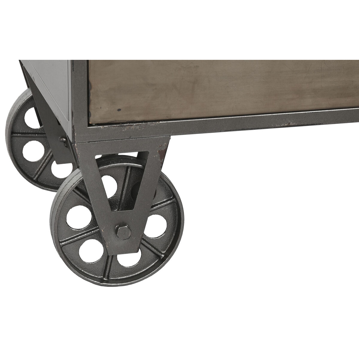 Тумба с ящиками Home ESPRIT Серый Натуральный Металл Ель Vintage 104 x 34 x 76,5 cm-5