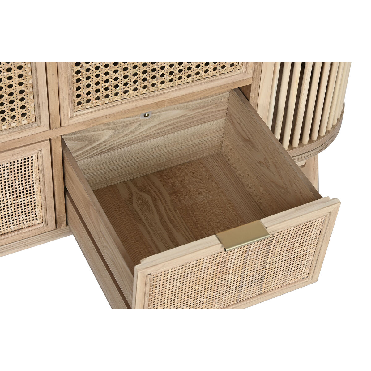 Тумба с ящиками Home ESPRIT Позолоченный Натуральный Ель 120 x 40 x 80 cm-4