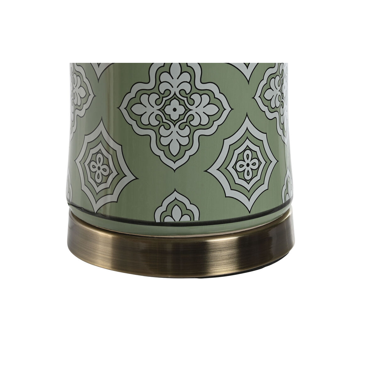 Table Lamp Home ESPRIT White Green Gold Plated Ceramics 50 W 220 V 40 x 40 x 69 cm-3