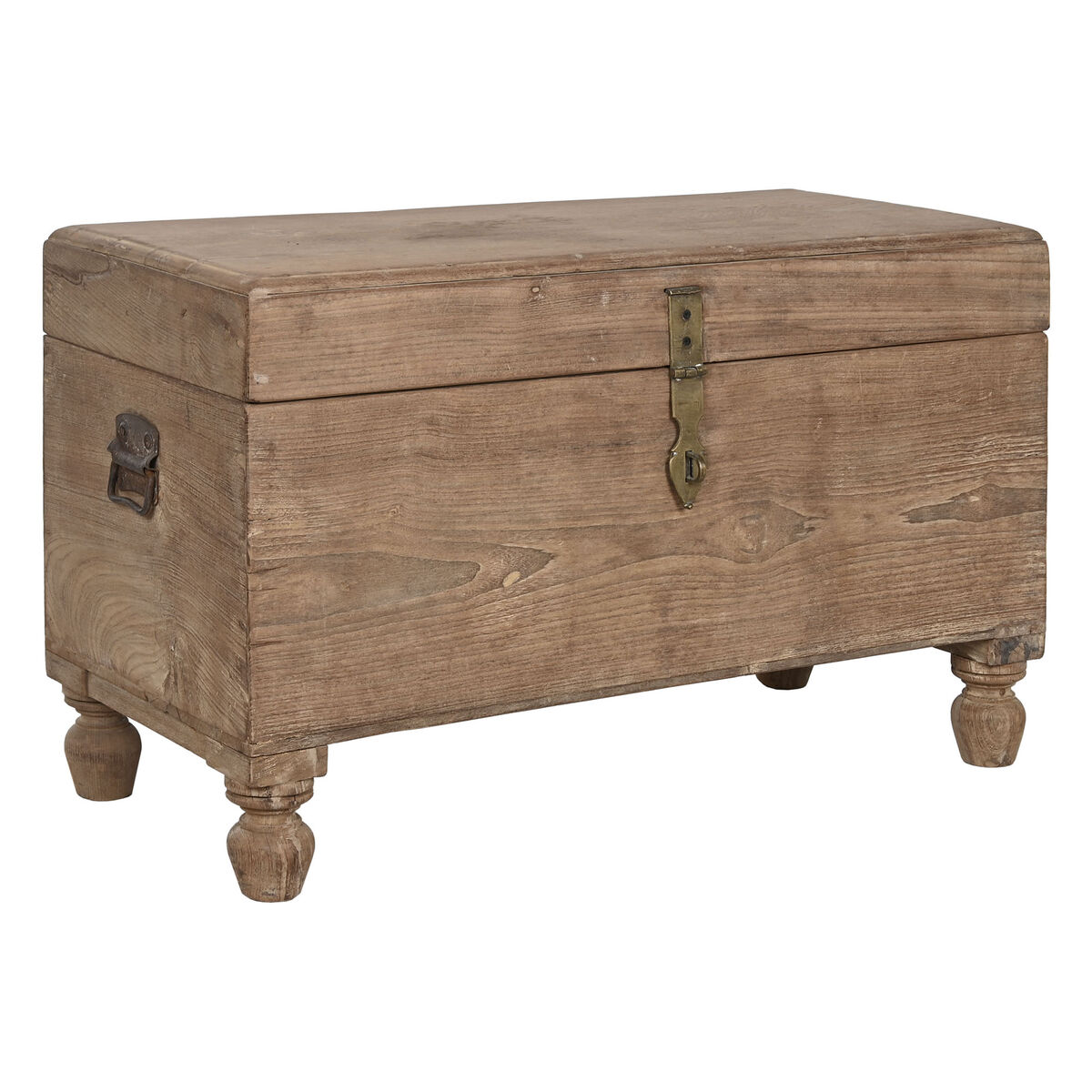 Сундук Home ESPRIT Коричневый Чёрный Натуральный Деревянный 89 x 54 x 54 cm